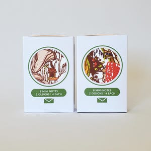 Roter Pilz Hinweise mit Umschlag, Mini Grußkarte mit Umschlägen, Niedliche Herbst Pilz Haus Geschenk Karte, Kleine Notiz Karte Geschenkanhänger