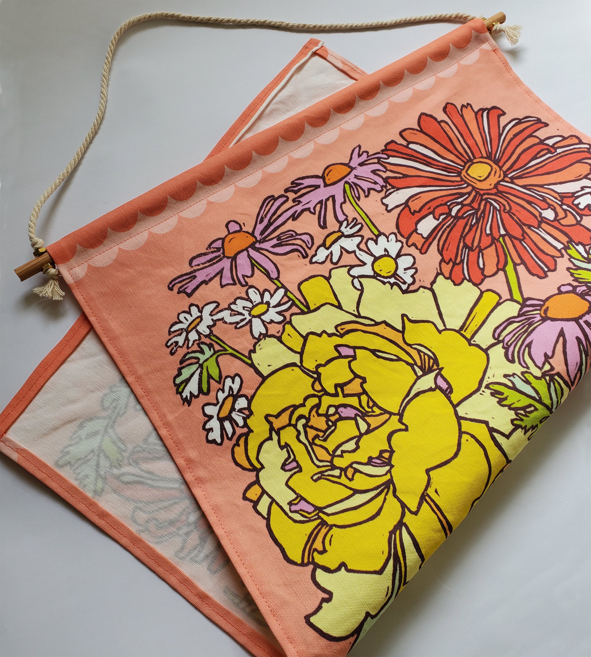 Luejnbogty - Tapiz De Flores Para Colgar En La Pared, Diseño Floral De Flores Silvestres, Tapiz Pequeño Para Recámara, Sala De Estar (A+B+E