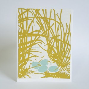 Linoprint Handmade New Baby Card. Waiting New Arrival Baby Card. Congradulations Baby Card. New Baby Boy Card. New Baby Girl Card.