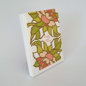 Peach Camellia Thank You Card. Bridal Shower Thank You Card Set ...