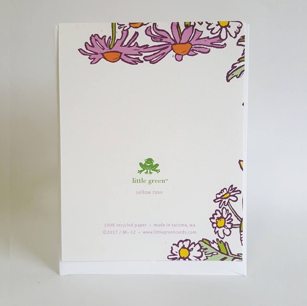 Yellow Rose Botanical Note Cards, Linocut Floral Greeting Cards, Blank ...