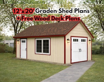 12x20 Shed Plans Gable Storage Shed PDF Download