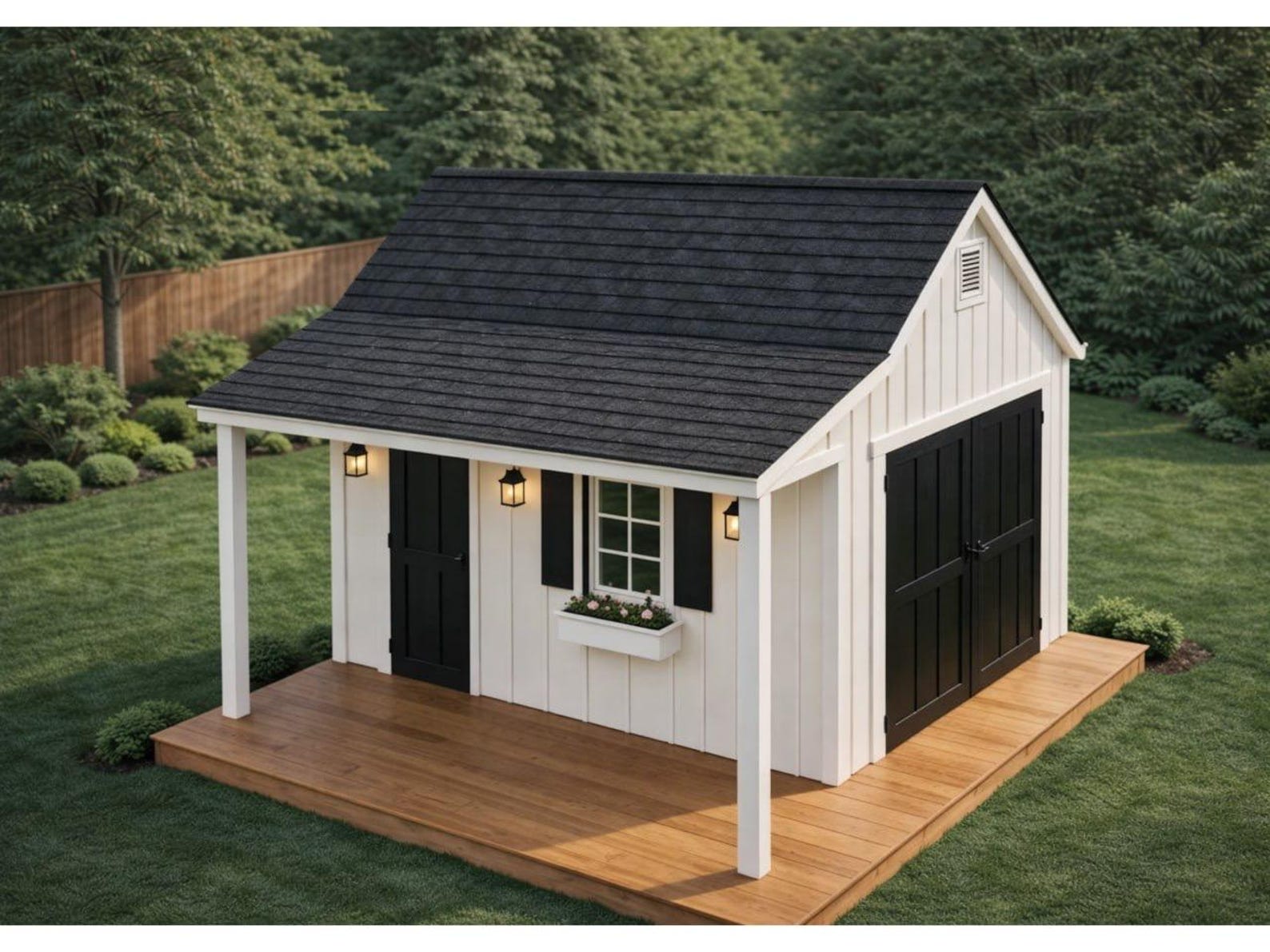 10x12 Cape Cod Shed Plans With Porch PDF With Materials List - Etsy Canada