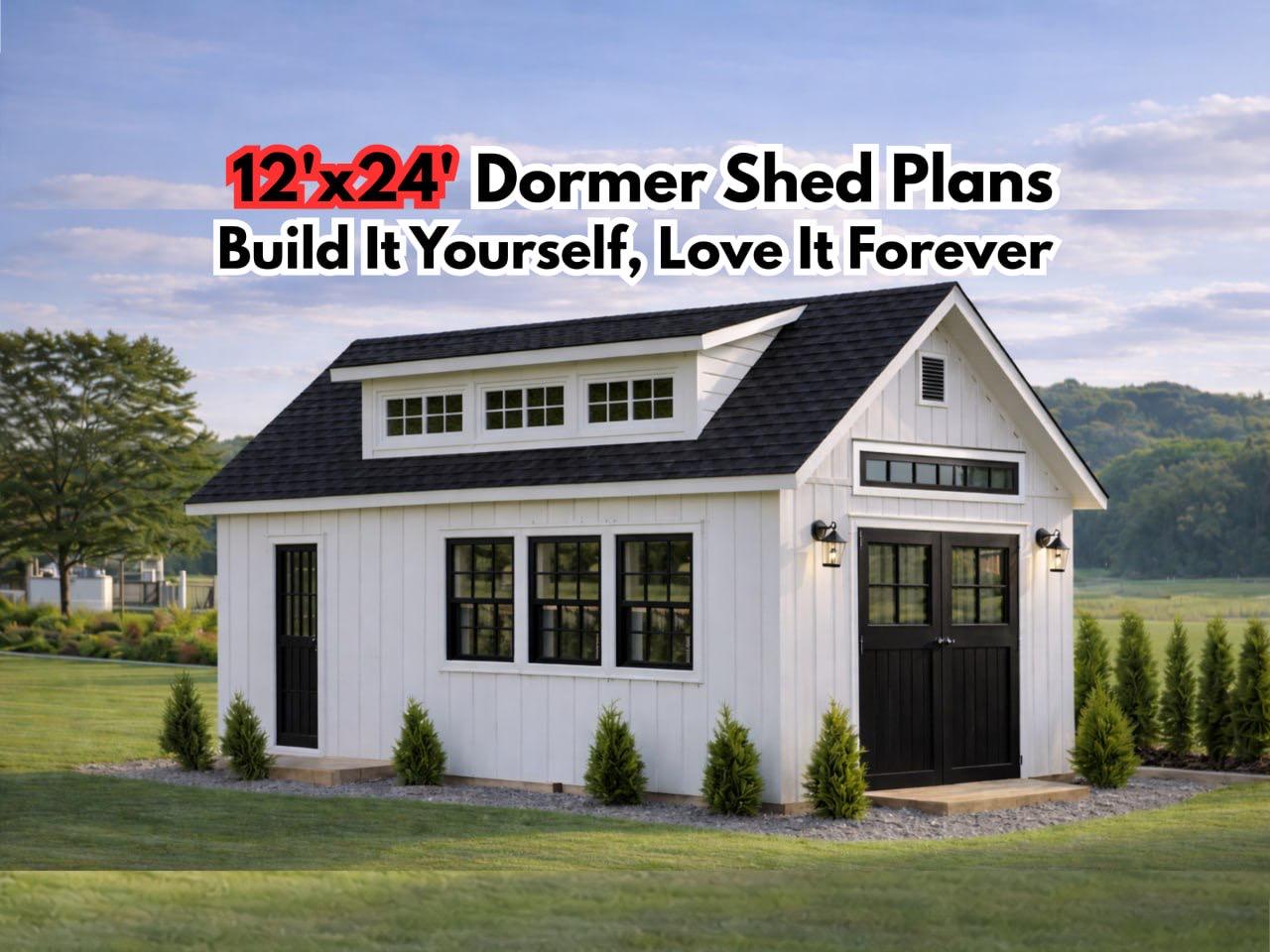 12x24 Garden Shed Plans With Loft (PDF) – Workshop & Storage Shed With