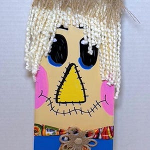 Scarecrow Decoration Handmade Fall Decor Autumn Harvest Accent Rustic Seasonal Decoration