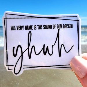 YHWH Christian Sticker, Faith Based Waterproof Decal, Religious Sticker, Bible Scripture Sticker  for Laptops & Journals, Christian Gift