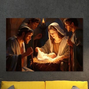 Jesus Christ Canvas Painting, Christian Wall Art, Christian Home Decor, Modern Artwork, Wall Art, Home Gift, Ready to Hang Canvas Print