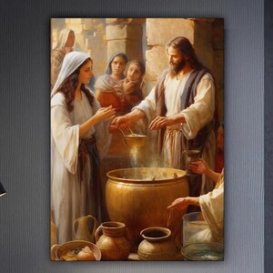 Jesus Christ Canvas Painting, Jesus Wall Print, Christian Home Decor, Modern Artwork, Wall Art, Home Gift, Ready to Hang Canvas Print