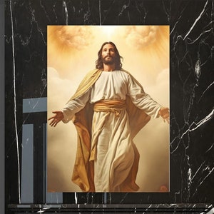 Jesus Christ Canvas Painting, Christian Wall Painting, Home Decor Poster, Modern Artwork, Wall Art, Home Gift, Ready to Hang Canvas Painting