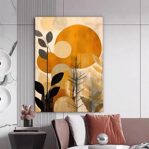 Abstract Sun Canvas Print, Abstract Wall Painting, Abstract Home Decor, Modern Artwork, Sun Wall Art, Home Gift, Ready to Hang Canvas Print