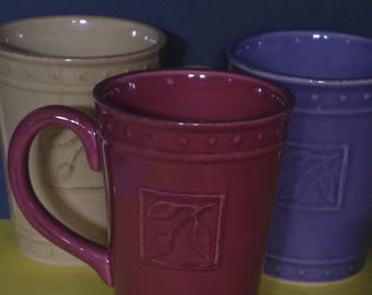 A selection of Sorrento mugs by Debby Segura designs for signature housewares inc