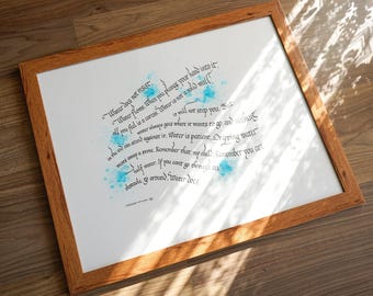 Inspirational Quote by Margaret Atwood | Handwritten Calligraphic Poster, the perfect gift for poetry and literature lovers