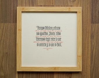 Harry Potter - Calligraphy Gift - Handwritten Craft - Perfect Gift for Harry Potter Lovers