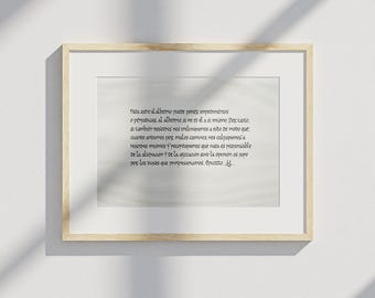 Calligraphy & Philosophy | Handwritten print with a quote from the Stoic philosopher Epictetus | Gift for philosophy lovers