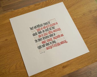 Harry Potter - Handwritten Calligraphy Gift - Perfect Gift for Hogwarts Lovers