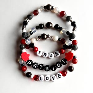 CANADA True Patriot Love Beaded Bracelet Set Canadian Made