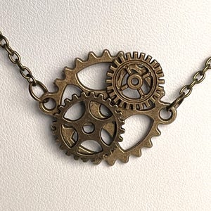 Steampunk Gears necklace Canadian made