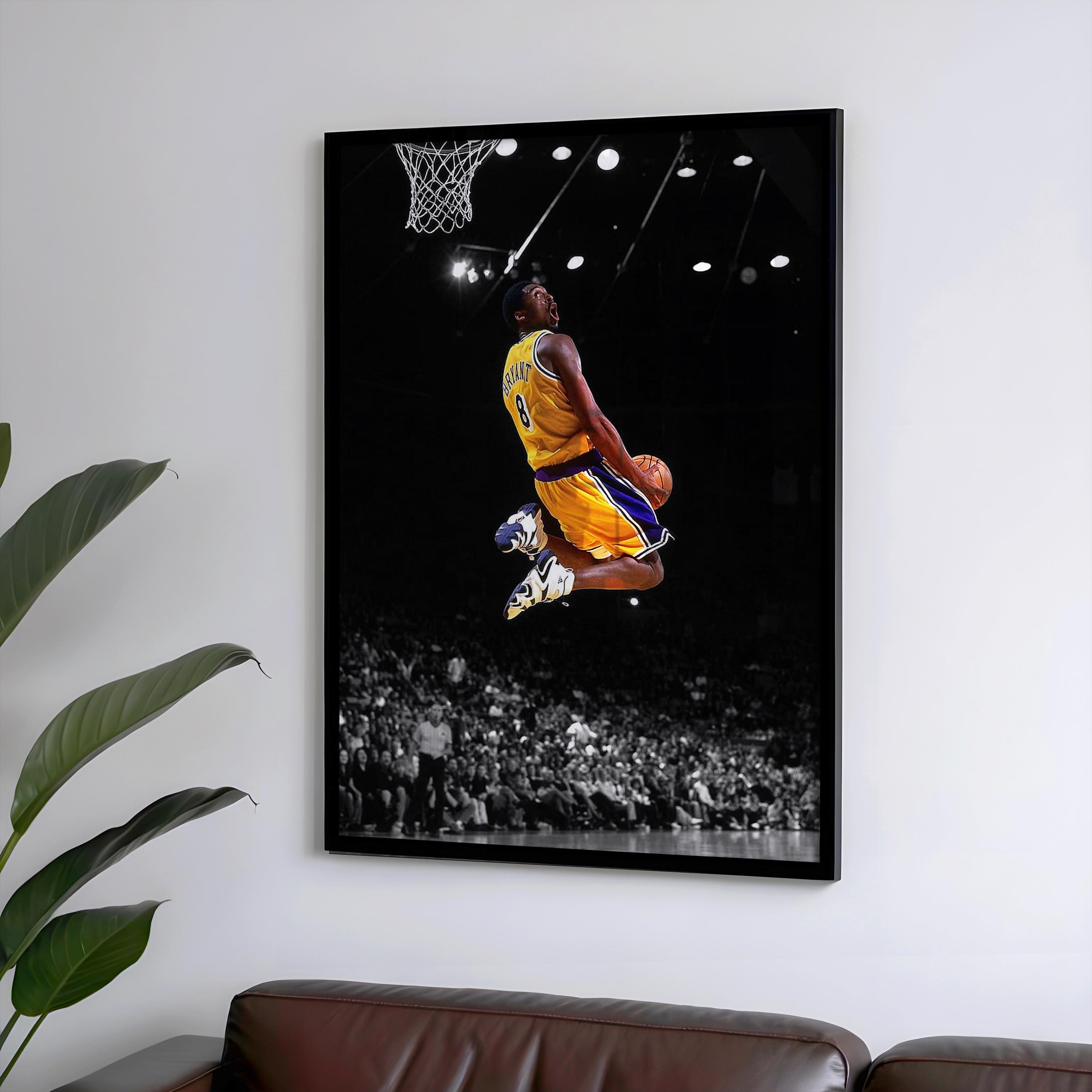 コービー・ダンクポスター - ブラックマンババスケットボールウォールアート - 象徴的なNBAスポーツ装飾 - レイカーズレジェンドトリビュートプリント