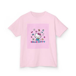 Hello Kitty Character Tee | Kids T-Shirt, Pink Cartoon Design image 2
