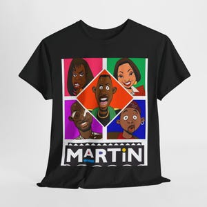 Camiseta de homenaje a la serie de dibujos animados de Martin de los 90, unisex, estilo retro, ropa informal, regalo para fans de la televisión, nostalgia infantil de dibujos animados.