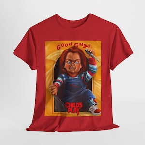 Good Guys Chucky-tröja, unisex tröja i kraftig bomull, skräckfilmströja, Chucky-fankläder, Halloweenpresent, tröja i vintagestil