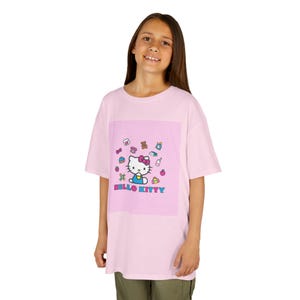 Hello Kitty Character Tee | Kids T-Shirt, Pink Cartoon Design image 4