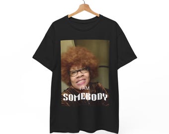 I Am Somebody Photo Tee | Retro Afro Portrait, Empowerment Statement T-Shirt