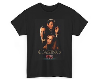 Casino Movie Unisex Heavy Cotton Tee, Vintage Graphic Shirt, Gift for Film Lovers, Retro Fashion, Casual Wear