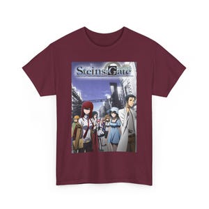 Steins;Gate Unisex Heavy Cotton Tee - Anime Fan Tee, Casual Wear, Gift for Otaku, Graphic T-Shirt, Everyday Style