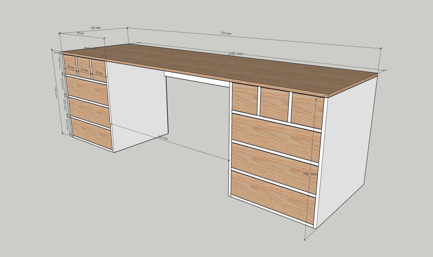 Custom corner desk Italia