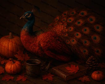 November Peacock Digital Art