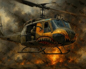 Tiger Huey Helicopter Digital Art