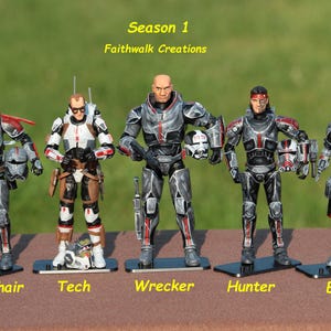 Custom Hand-Painted 6" Star Wars Action Figure: Bad Batch or Clone Trooper Bad Batch S1 5 pack