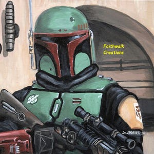 Star Wars fan art Boba Fett 5x7 giclee print