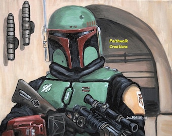 Star Wars fan art Boba Fett 8x10 giclee print