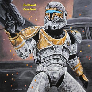 Star Wars The Clone Wars Captain Gregor on Abafar 5x7 fan art giclee print