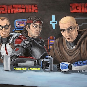 Star Wars The Bad Batch 5x7 fan art, giclee print &quot;The Boys at Cid&#39;s Parlor&quot;