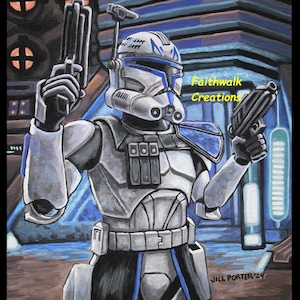 Star Wars 8x10 The Clone Wars Captain Rex Anaxes fan art giclee print