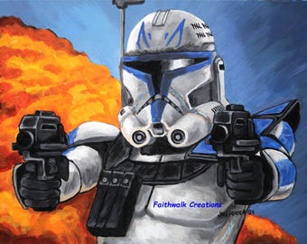 Star Wars The Clone Wars Captain Rex fan art 5x7 Giclee print