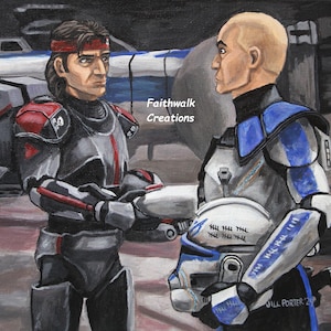Star Wars The Bad Batch Sergeant Hunter, Captain Rex fan art 5x7 giclee print