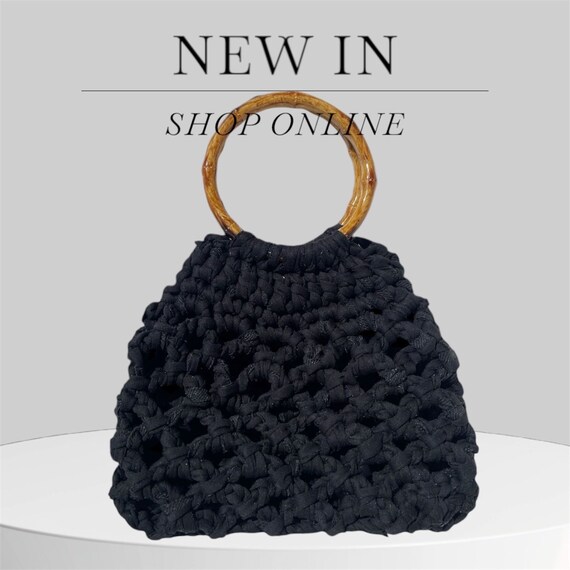 Bolso crochet negro deals