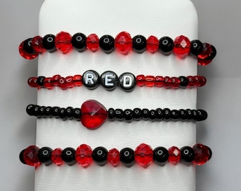 Red and Chloe inspired decendants rise of red bracelet sets