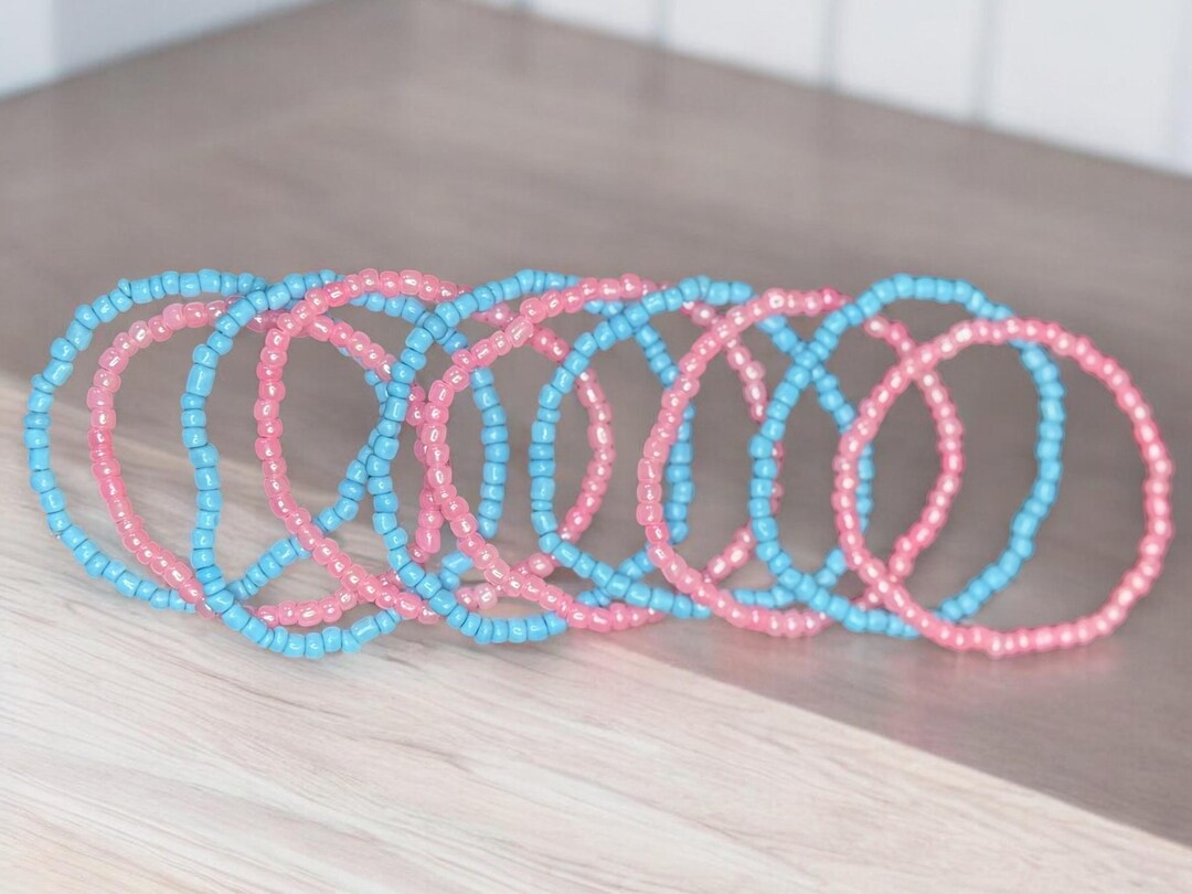 24PCS Bracelets Gender Reveal Team Boy Team Girl - Bracelets Silicone Pour Révélation Du Genre Baby Shower, Fête Prénatale Et Baptême