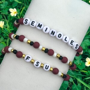 Florida College football team inspired stackable bracelets.