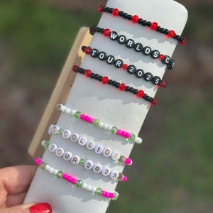Worlds Collide Tour 2025 Bracelet Set: rise of red and dawn of the vampires keepsake