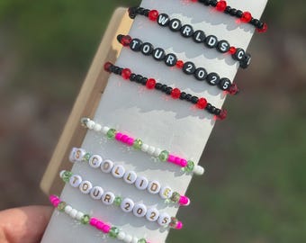 Worlds Collide tour 2025 *NEW* zombies decendants red and Addison bracelet stackable sets! Rise of red Zombies 4 Dawn of the Vampires Fans