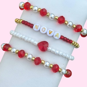 Shimmering Crystal Heart Bracelet Set: Zombies Nova, Movie Inspired, can be Personalized