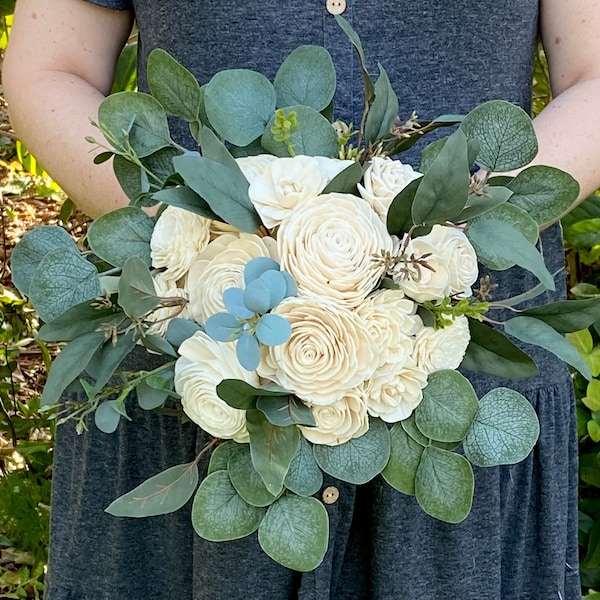 Wood Flower Bouquet Etsy