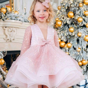 Vestido de menina para ocasião especial Vestido de primeiro aniversário Vestido de festa para menina Vestido de festa para menina Vestido de aniversário Vestido de princesa blush para meninas