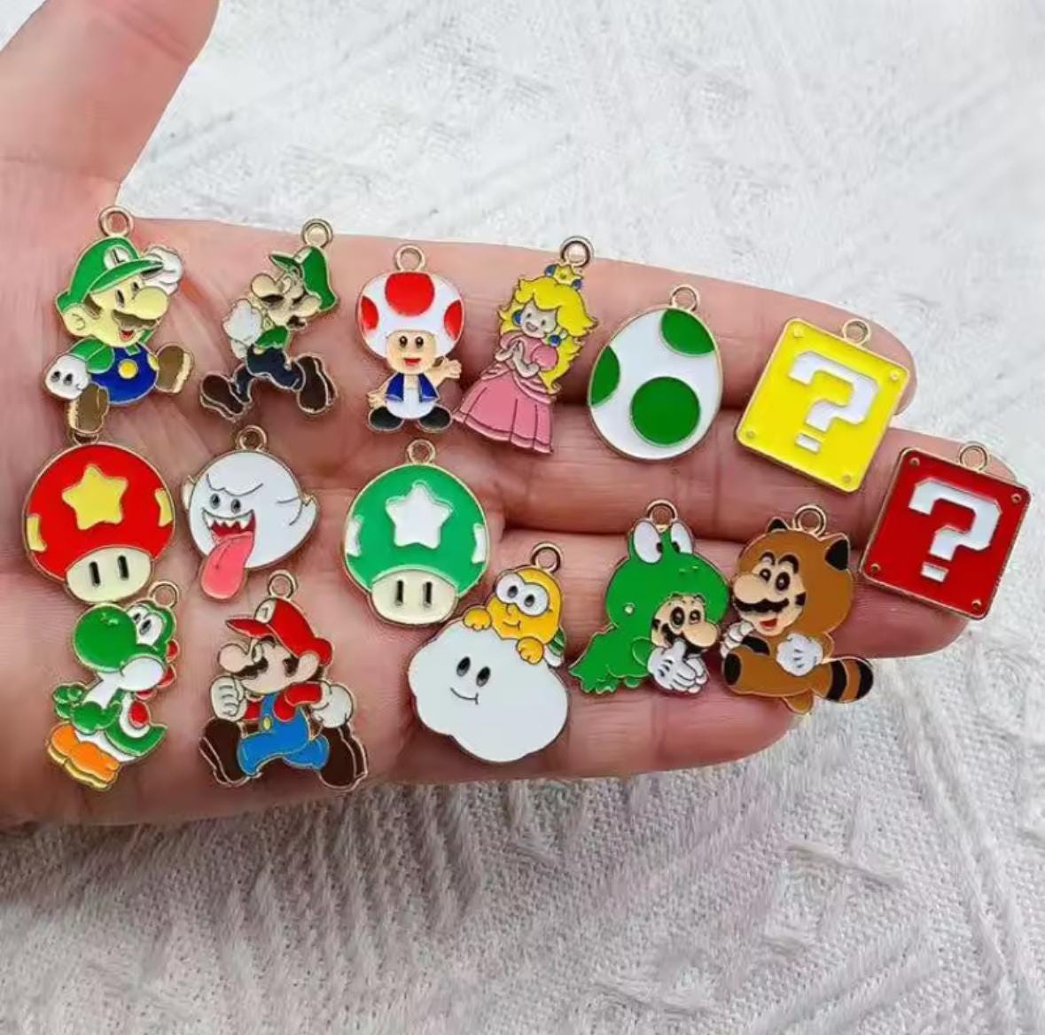 MARIO KART CHARM | Mario Kart Enamel Charm | Mario, Luigi, Mushroom, Ghost, Princess Peach